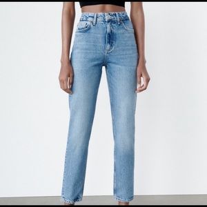 Zara High Rise Skinny Mom Jeans Slim Straight Leg Size 4